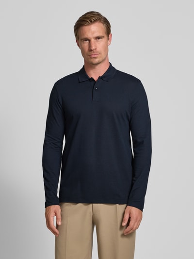 BOSS Regular fit poloshirt van katoenmix, model 'PITTMAN 240' Marineblauw - 4