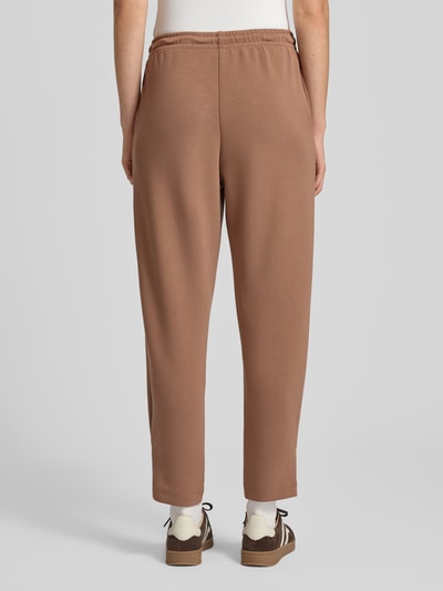 Fynch-Hatton Wide fit pantalon van viscosemix met elastische band Lichtbruin - 5