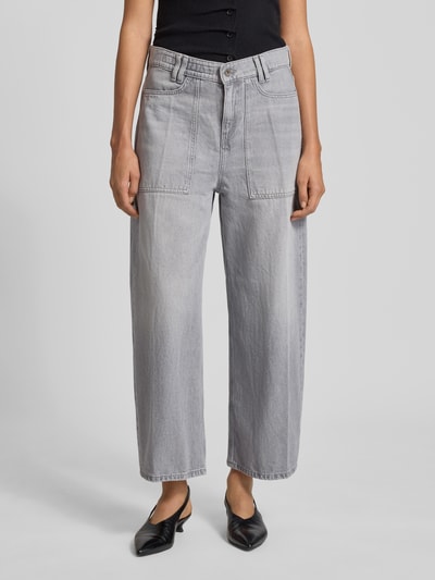 Drykorn Jeansy z szerokimi nogawkami i wpuszczanymi kieszeniami model ‘DERIVE’ Jasnoszary 4