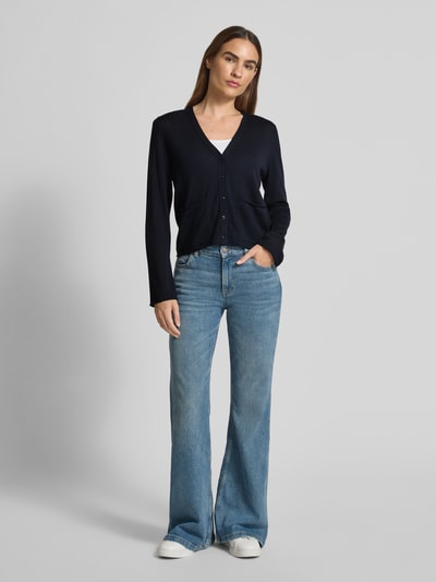 Marc O'Polo Regular Fit Strickjacke aus Schurwoll-Mix Marine 1