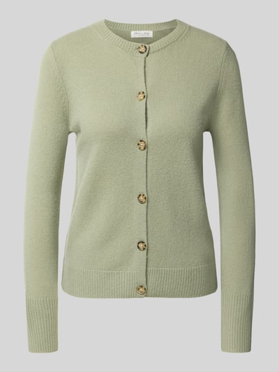 Christian Berg Woman Kardigan z okrągłym dekoltem i zapięciem na guziki Limonkowy 2