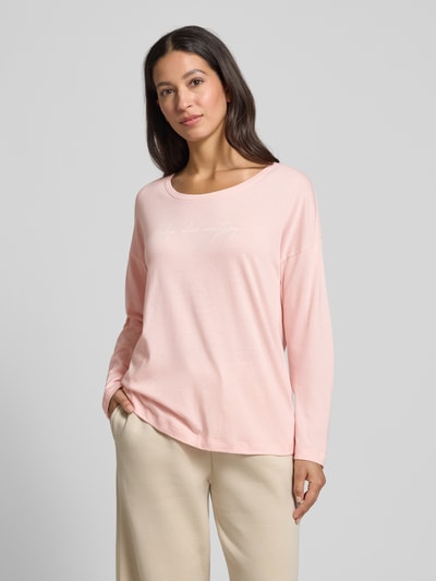 LASCANA Shirt met lange mouwen en statementprint Roze - 4