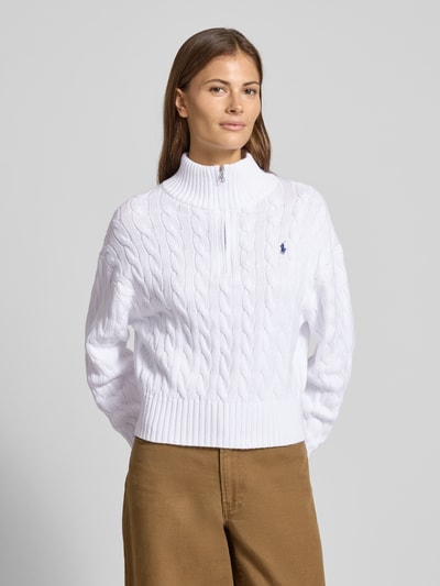 Polo Ralph Lauren Sweter o kroju regular fit z imitacji dzianiny Biały 4