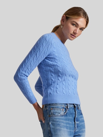Polo Ralph Lauren Regular Fit Pullover aus Woll-Kaschmir-Mix 'JULIANNA' Bleu 4