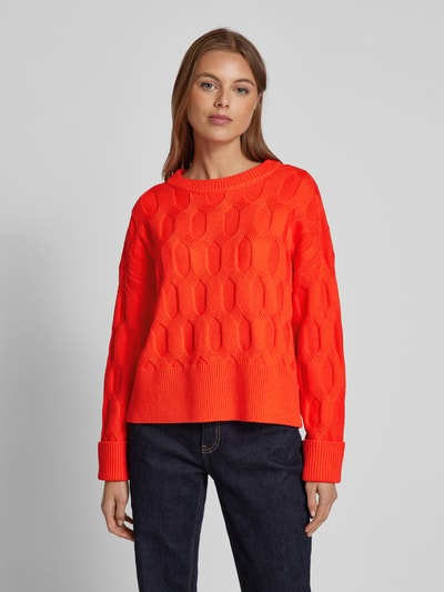 s.Oliver RED LABEL Regular Fit Strickpullover mit Baumwolle Orange 4