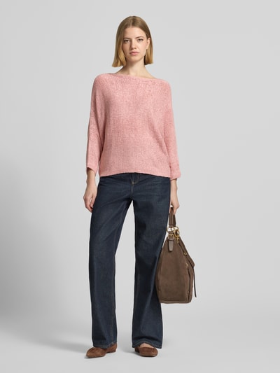 zero Strickpullover mit 3/4-Arm Hellrosa 1