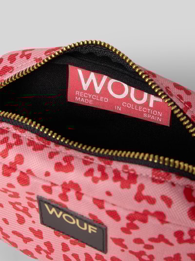 WOUF Kosmetiktasche mit Label-Patch Modell 'Roar' Pink 3
