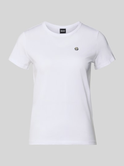 Produktfoto, Regular Fit T-Shirt aus reiner Baumwolle Modell 'Eventsa11' von BOSS, Optik: Unifarben, Label-Stitching-Applikation, Rundhals, Kurzarm, Ärmelabschluss: Gerade, Materialverarbeitung: Jersey