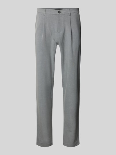 Matinique Pantalon met knoop- en ritssluiting, model 'Kian' Zilver - 2