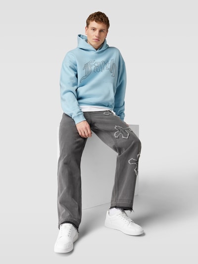 Jack & Jones Hoodie mit Strasssteinbesatz Modell 'TFAITH' Hellblau 1