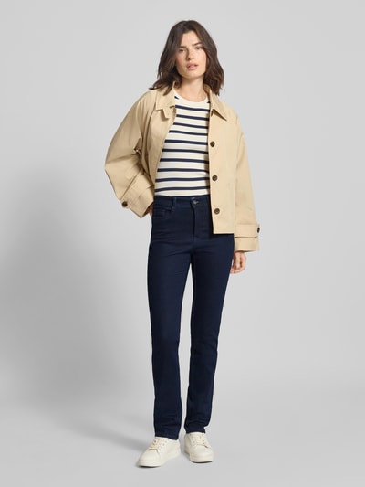 Brax Jeansy o kroju slim fit z efektem znoszenia model ‘MARY THERMO’ Ciemnoniebieski 1