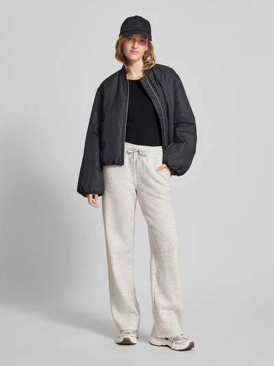 Gina Tricot Bluzka z długim rękawem z dekoltem okrągłym Czarny 1