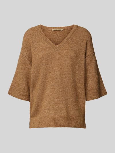 Smith and Soul Gebreid shirt van wolmix met V-hals Beige - 2