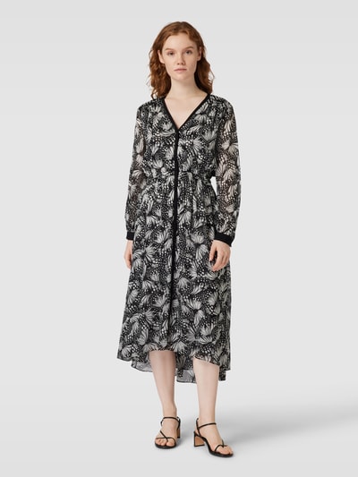 THE KOOPLES Midi-jurk met all-over motief Zwart - 4