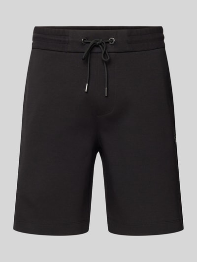 BOSS Regular Fit Sweatbermudas mit Logo-Applikation Modell 'Leoni' Black 2