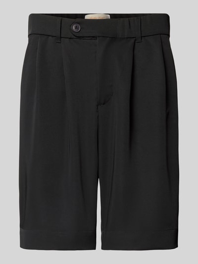 ANOTHER COTTON LAB Regular Fit Shorts mit Bundfalten Black 2