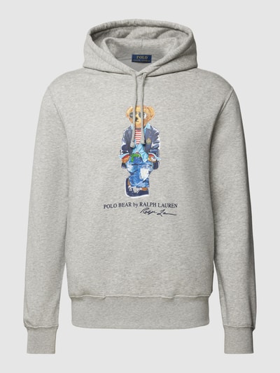 Polo Ralph Lauren Hoodie mit Motiv-Print Mittelgrau 2