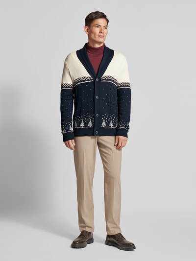 Lindbergh Cardigan aus Viskose mit V-Ausschnitt Marine 1