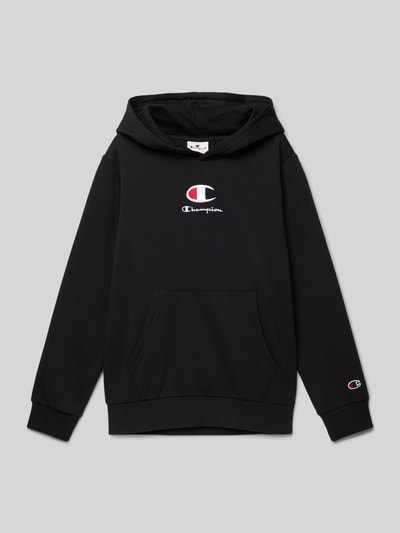 CHAMPION Hoodie mit Label-Stitching Modell 'Rochester' Black 1