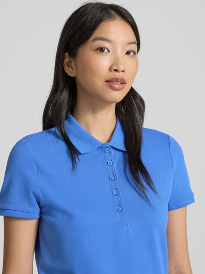 Christian Berg Woman Poloshirt mit kurzer Knopfleiste Blau 3