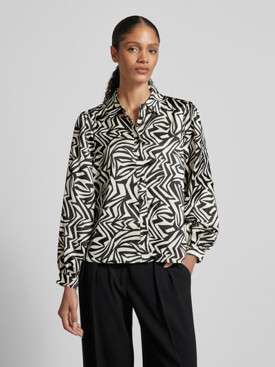 B.Young Regular fit overhemdblouse met labeldetail, model 'GEMOTRINE' Zwart - 4