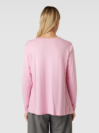 Milano Italy Bluse mit Schlüsselloch-Ausschnitt Pink 5