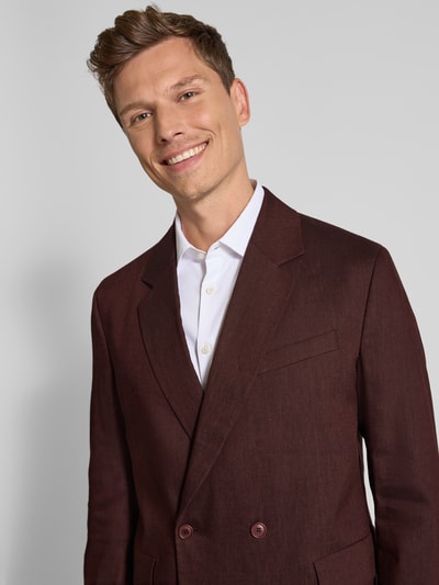 Drykorn Colbert van scheerwolmix met reverskraag, model 'TYDO' Donkerrood - 3