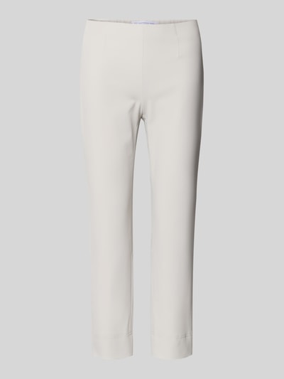 Produktfoto, Slim Fit Schlupfhose im 7/8-Design von Raffaello Rossi aus elastischem Material-Mix mit Baumwoll-Anteil, schlichte helle Farbe, glatte Struktur, elastischer Bund, Damenmode