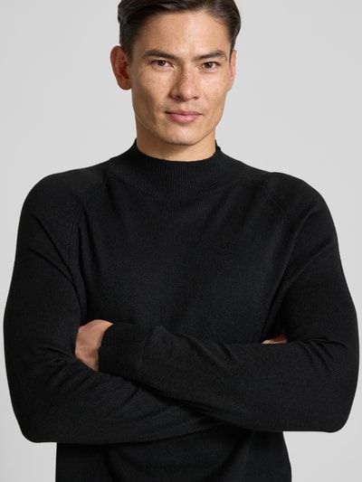 Strellson Regular fit gebreide pullover van katoenmix, model 'TITO' Zwart - 3