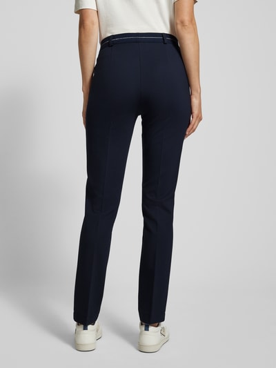 Raphaela By Brax Super slim fit stoffen broek met persplooien, model 'LILLYTH' Marineblauw - 5