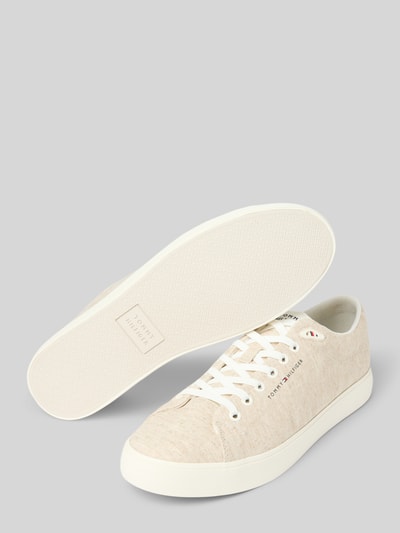 Tommy Hilfiger Lage sneakers van chambray-linnen Ecru - 4
