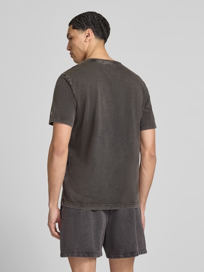 Champion T-shirt z Wyhaftowane logo i Okrągły dekolt Czarny 5