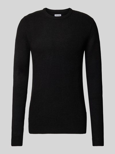 Jack & Jones Strickpullover mit Rundhalsausschnitt Modell 'LEWIS' Black 2