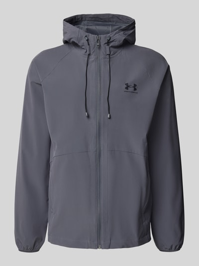 Under Armour Regular fit windbreaker met logoprint Antraciet - 2