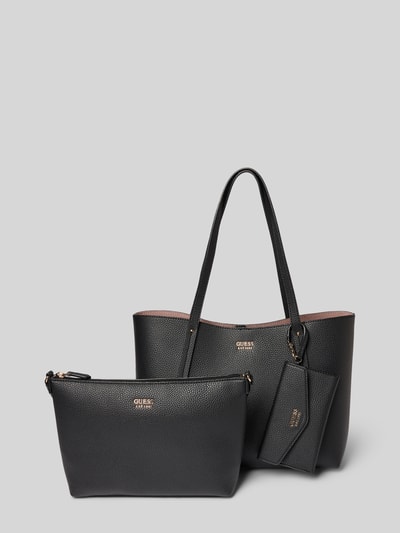 Guess Tote bag in leerlook, model 'Brenton' Zwart - 2