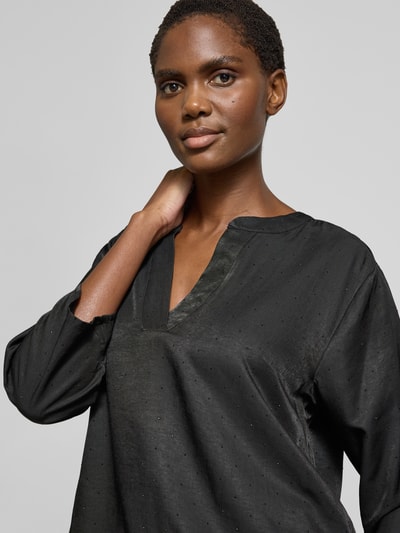 FREE/QUENT Blusenshirt mit V-Ausschnitt Modell 'HILDA' Black 3