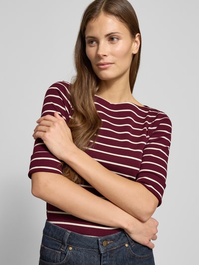 Lauren Ralph Lauren T-Shirt mit 1/2-Arm Modell 'JUDY' Dunkelrot 3