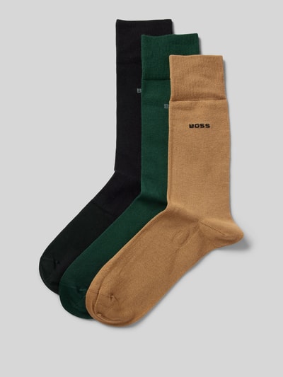 BOSS Socken mit Label-Print im 3er-Pack Camel 1