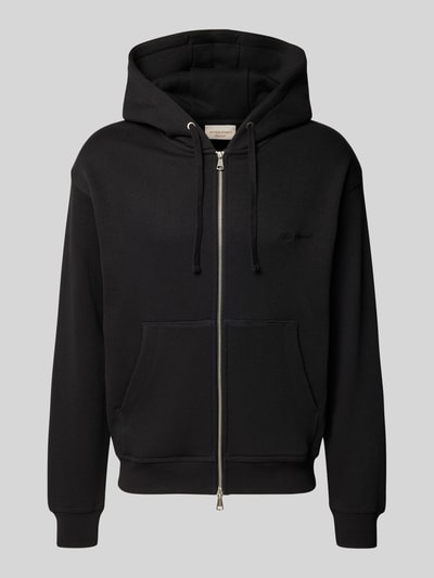 Produktfoto, Relaxed Fit Sweatjacke aus Baumwoll-Mix Modell 'ORSALAMANCO' von JACK & JONES in Schwarz, Zweiwege-Reißverschluss, Känguru-Tasche, elastische Abschlüsse.