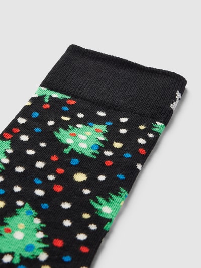 Happy Socks Sokken met motiefprint, model 'CHRISTMAS NIGHT' Zwart - 2