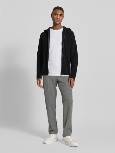 Samsøe Samsøe Kurtka z dzianiny z zamkiem błyskawicznym model ‘SAKOJI’ Grafitowy 1