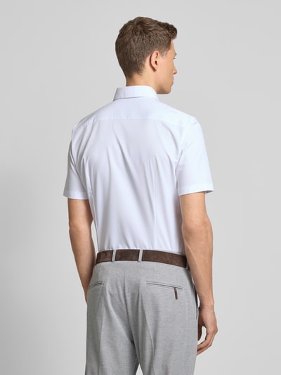 Jake*s Slim Fit Kurzarmhemd in kurzärmeligem Design Weiss 5