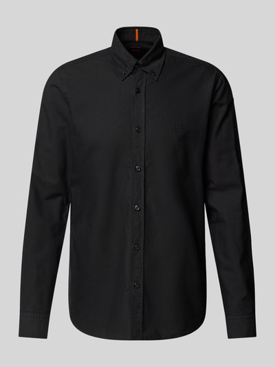 BOSS Orange Regular Fit Freizeithemd mit Button-Down-Kragen Modell 'Rickert' Black 1