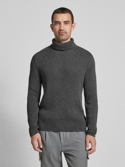 Marc O'Polo Strickpullover mit Rollkragen Anthrazit Melange 4