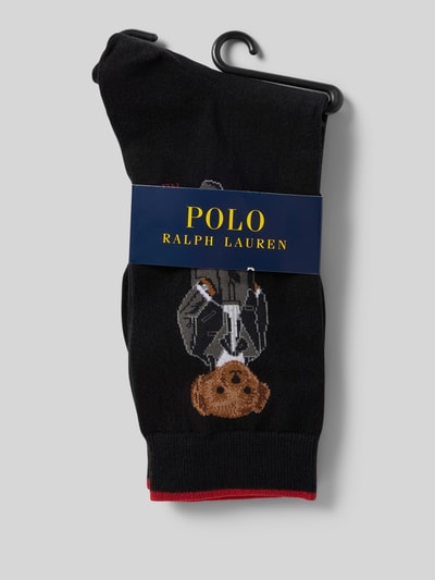 Polo Ralph Lauren Socken mit Motiv-Muster Modell 'TUX BEAR' Black 3