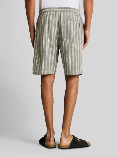 Tom Tailor Denim Regular Fit Shorts aus Baumwoll-Leinen-Mix Oliv 5