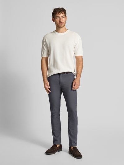 BOSS Slim fit stoffen broek van katoenmix, model 'DELAWARE' Marineblauw - 1