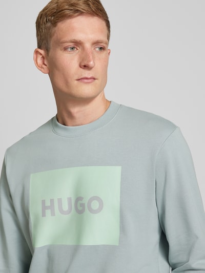 HUGO Sweatshirt mit Label-Print Modell 'DURAGOL' Mint 3