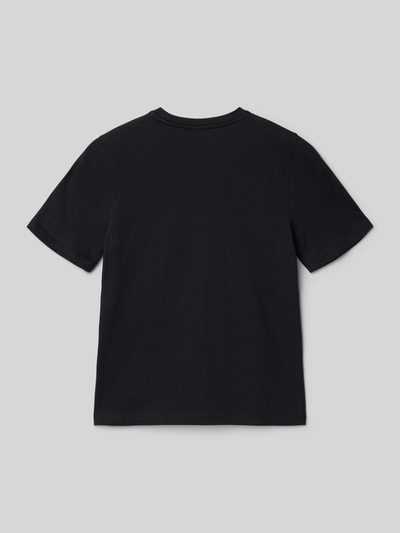 Produktfoto, Regular Fit T-Shirt aus reiner Baumwolle von BOSS, Kinder T-Shirt, Optik: Unifarben, Kurzarm, Jersey-Textur, Rückansicht
