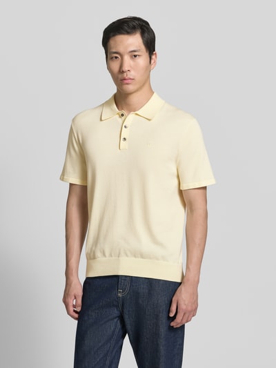 CK Calvin Klein Regular Fit Poloshirt aus reiner Baumwolle Hellgelb 4